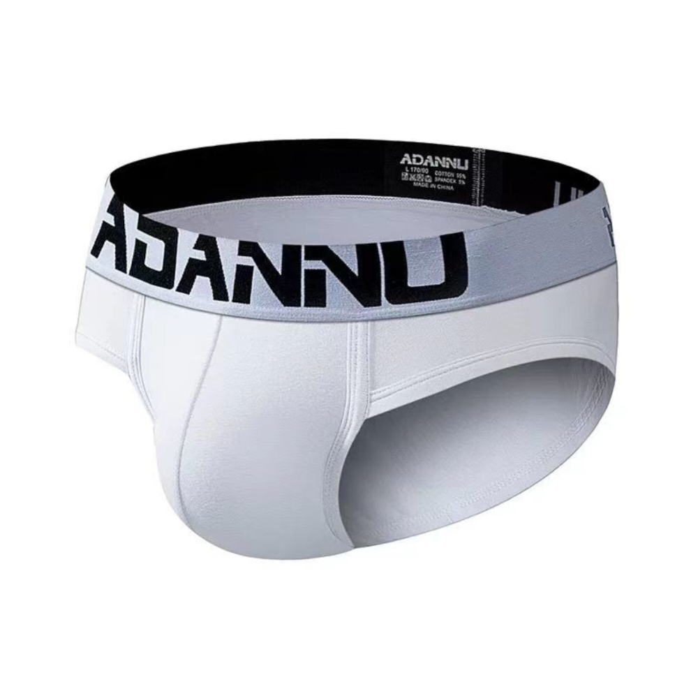 Мужские трусы брифы белые ADANNU AN127-1