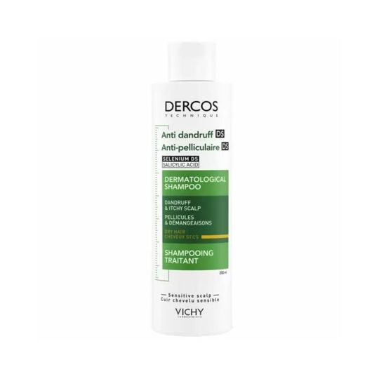 Vichy Dercos Anti-Dandruff Интенсивный шампунь-уход против перхоти для сухих волос, 200 мл