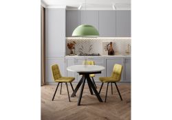 Стул на металлокаркасе Чилли черный / горчичный