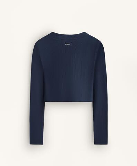 Oysho Футболка с длинными рукавами Comfortlux, темно-синий