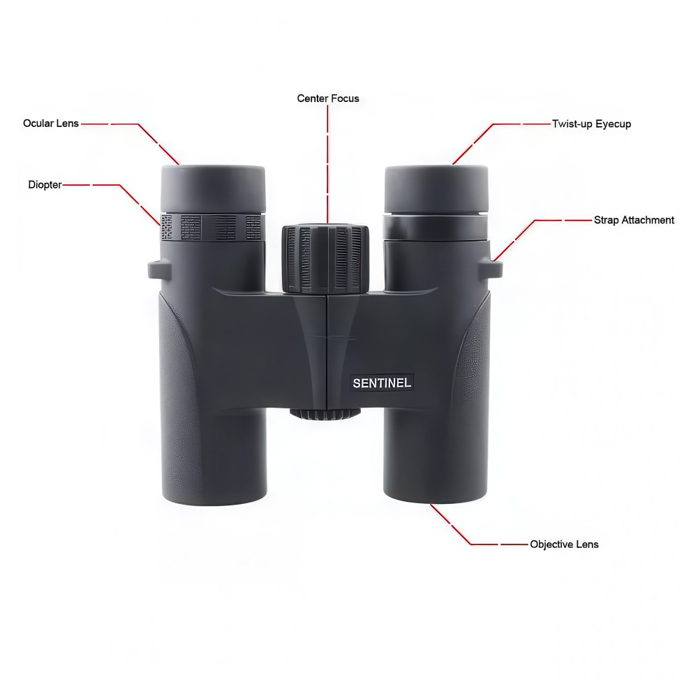 Бинокль Vector Optics SENTINEL 8x25 Prism Binocular — Roof-призмы BaK4 с серебряным покрытием