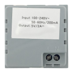 Розетка USB A+A, 2.1А, 2 гнезда, без индикатора EKF