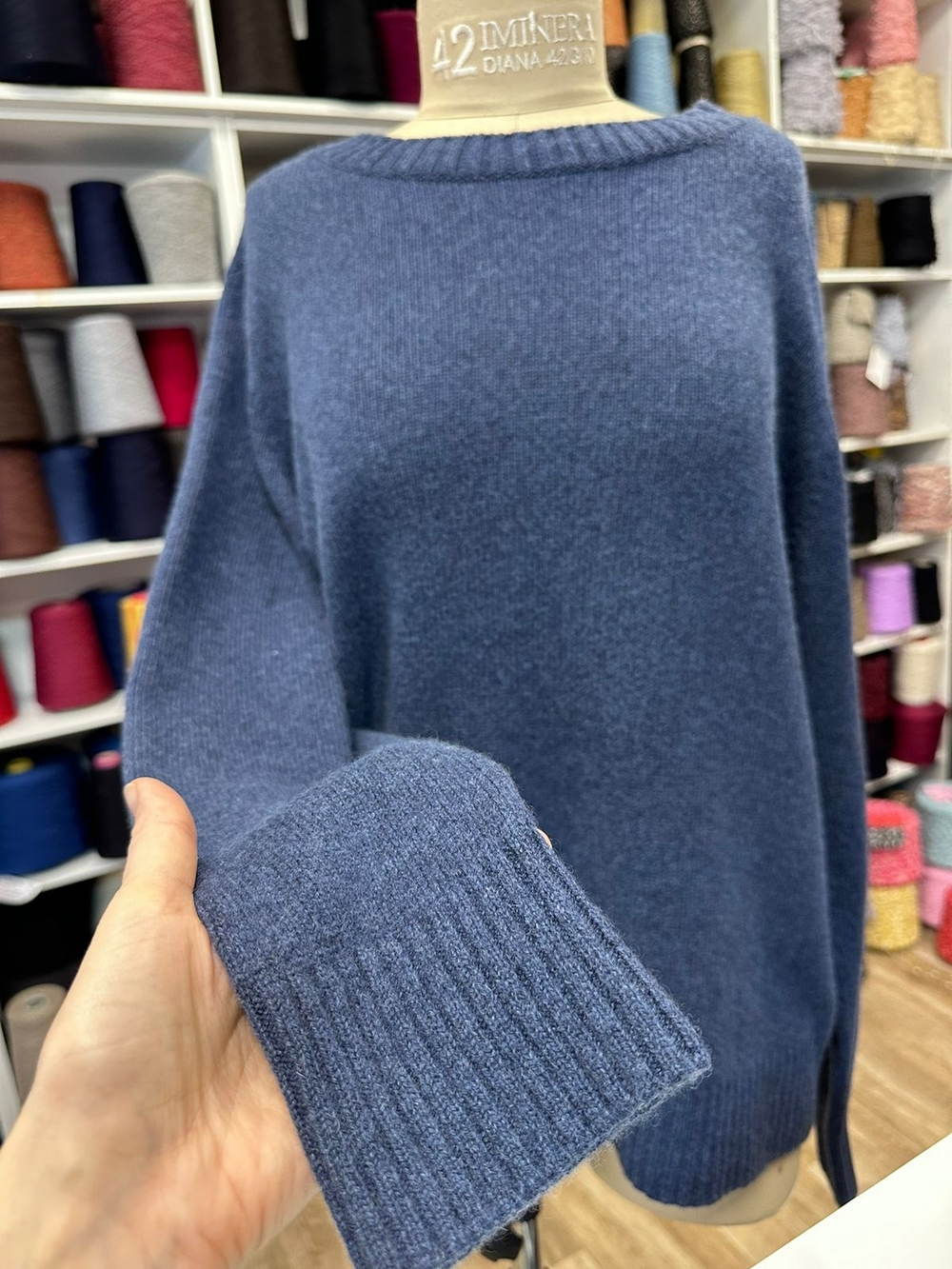 BABY CASHMERE - Loro Piana; 100% baby кашемир; 1300м/100гр; col. 25429 corsaro, цвет: джинсовый тёмный; S901.