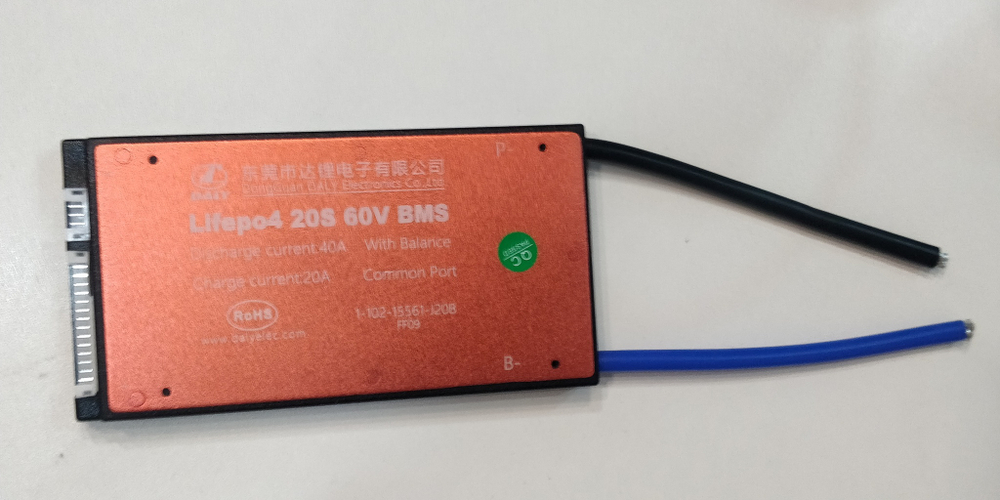 Плата контроля BMS LiFePO4 20S 60V 40A