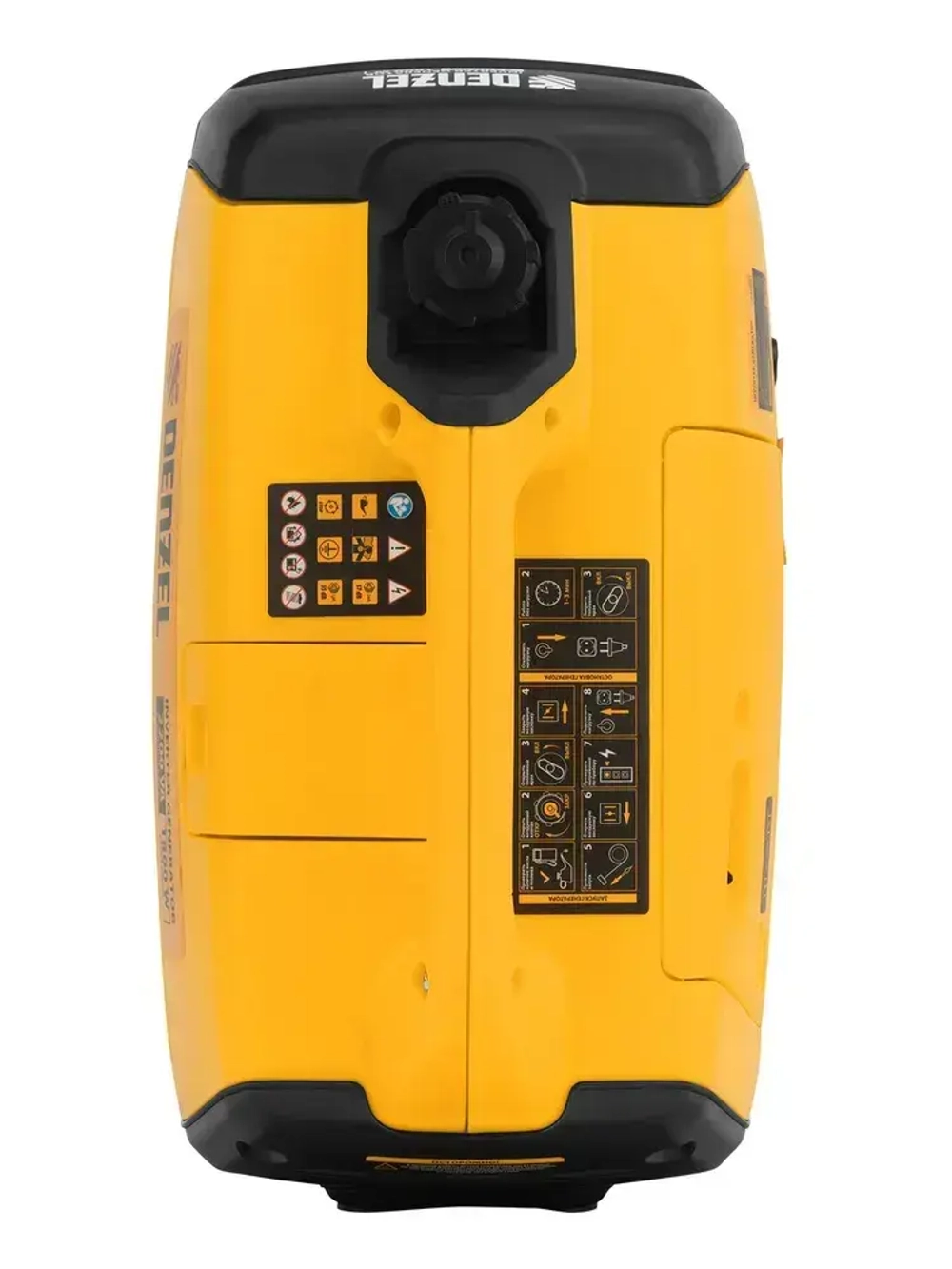 Генератор инверторный DENZEL GT-2200iS, 2.2 кВт и 113 см3 объем двигателя, 4 л объем топливного бака, ручной стартер и режим ECO, 2 розетки и выход постоянного тока 12 В 94702