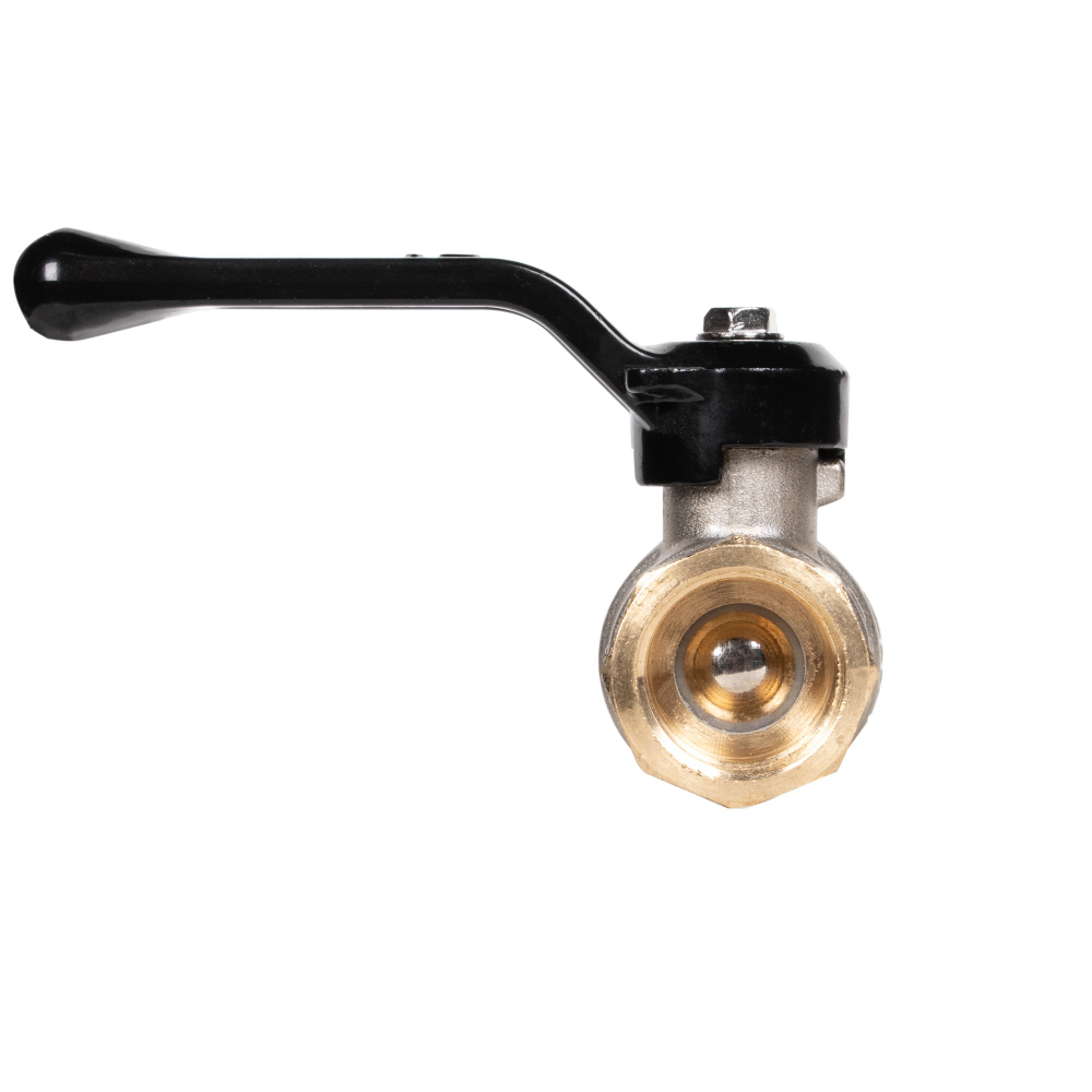 Кран шаровой латунный LD Pride 47.15.В-НкГк.Р Ду15 Ру40 с накидной гайкой (рычаг)