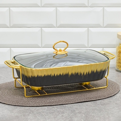 Мармит с подогревом, керамический с крышкой Z-1313