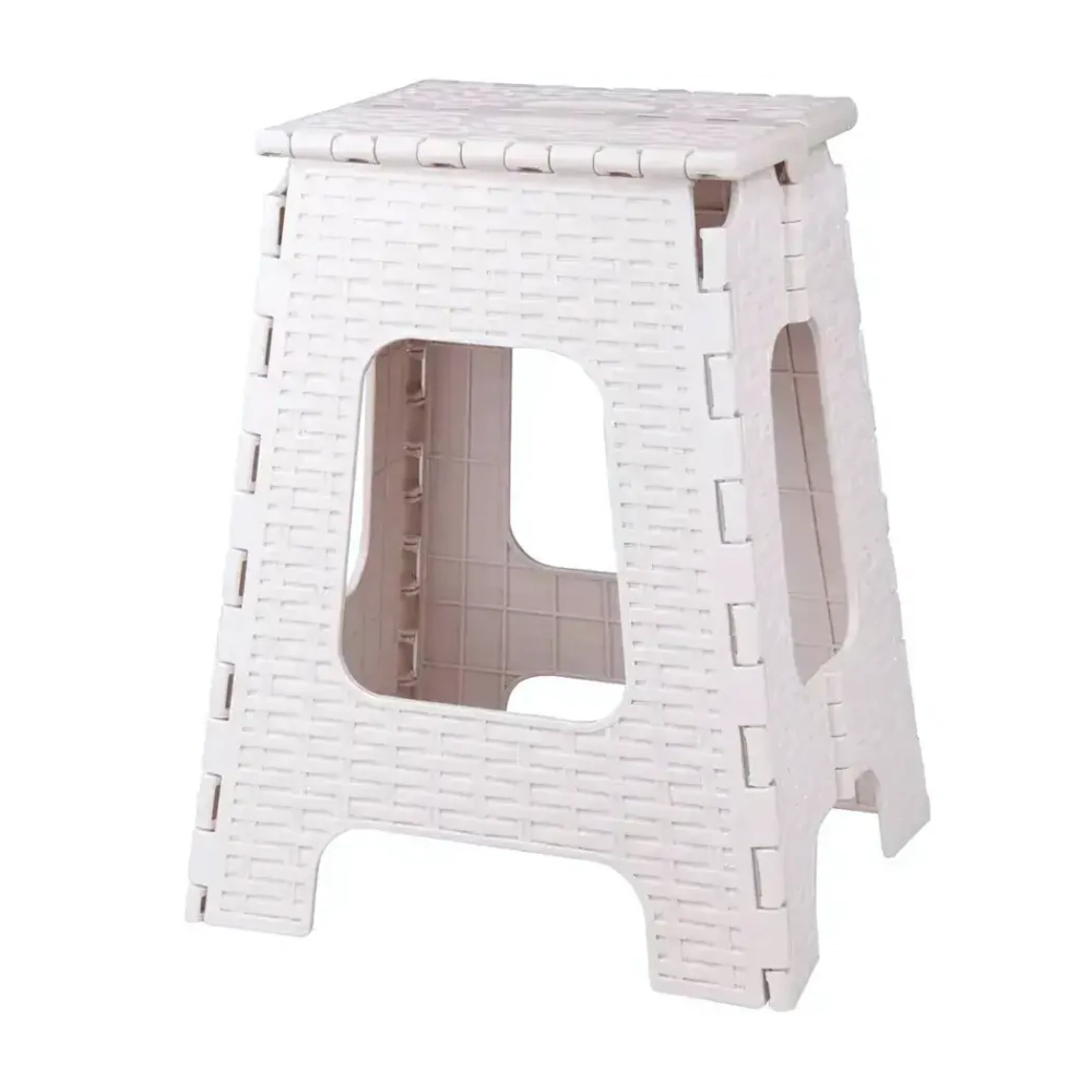 Табурет складной Плетенка (большой) (бежевый)