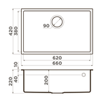 Мойка Omoikiri Tedori 66-U-BE Tetogranit | Ваниль