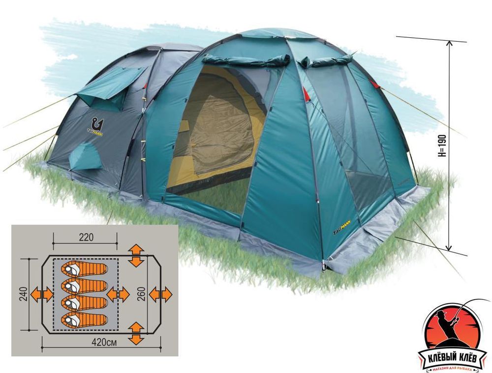 Палатка TauMANN River Grand 4
