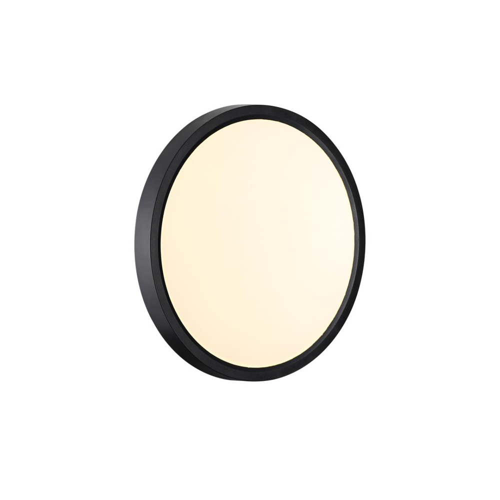 7660/18L MITRA LED SN 554 Светильник пластик/белый/черный LED 18Вт 3000/4000K D230 IP40 ALFA BLACK