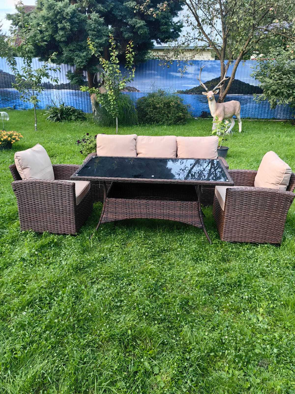 Комплект мебели из искусственного ротанга Сантьяго с столом Пегас Шоколад