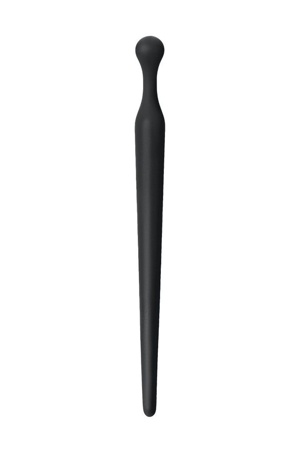Черный силиконовый уретральный плаг - 10 см.