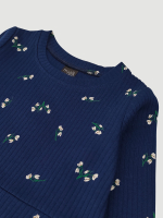 Платье с длинным рукавом Mjölk Navy Flowers