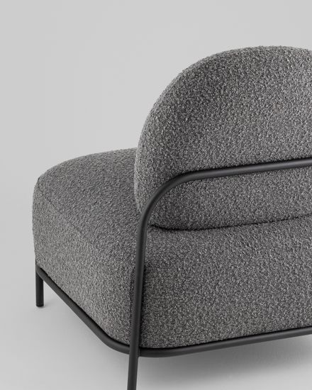 Кресло Стоун new ткань букле тёмно-серый