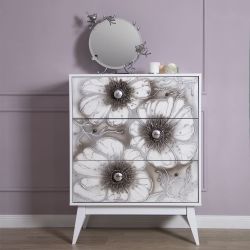 Зеркало Терра настольное Айс Античное серебро