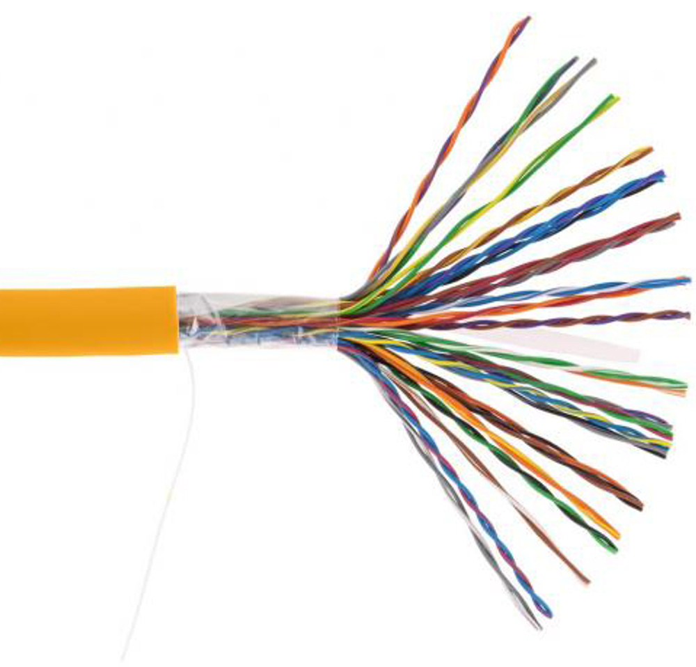 Кабель витая пара U/UTP 5e кат. 25 пар Netlan EC-UU025-5-LSZH-OR-3