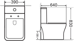 Сливной бачок Aquanet Cube 2-C-1 CL-12288-1