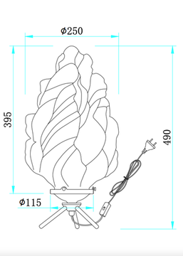 Светильник настольный 1*Е27 2152/00/01T бронза/прозрачный Cream Stilfort