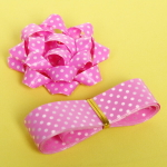 Набор для декорирования «Горошек» бант 6см, лента 2см (3м), Розовый