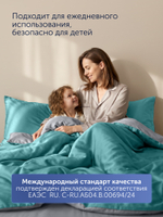 Комплект наволочек 50х70 БайКолор, 2 шт. (сатин) Зеленый/Серый