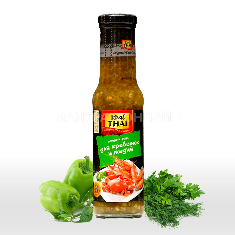 СТОП-ЦЕНА Соус острый для креветок и мидий Real Thai 315 г ст/б
