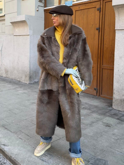 Двустороннее пальто-дубленка Toscana