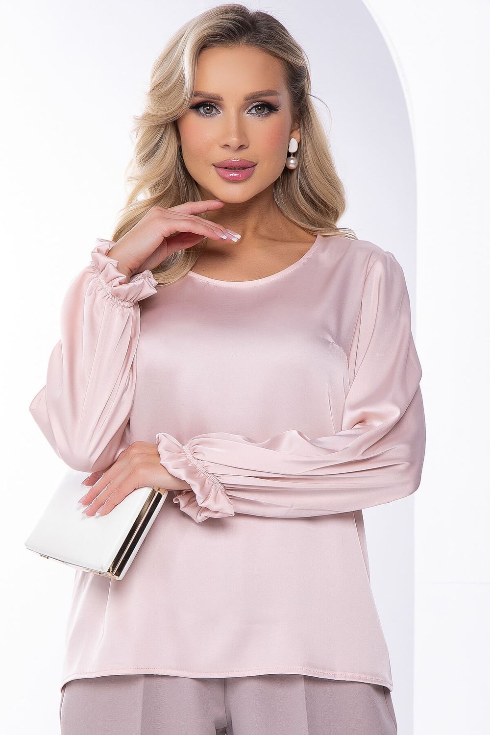 Блуза "Тина" (нежно-розовая) Б8099 LT Collection
