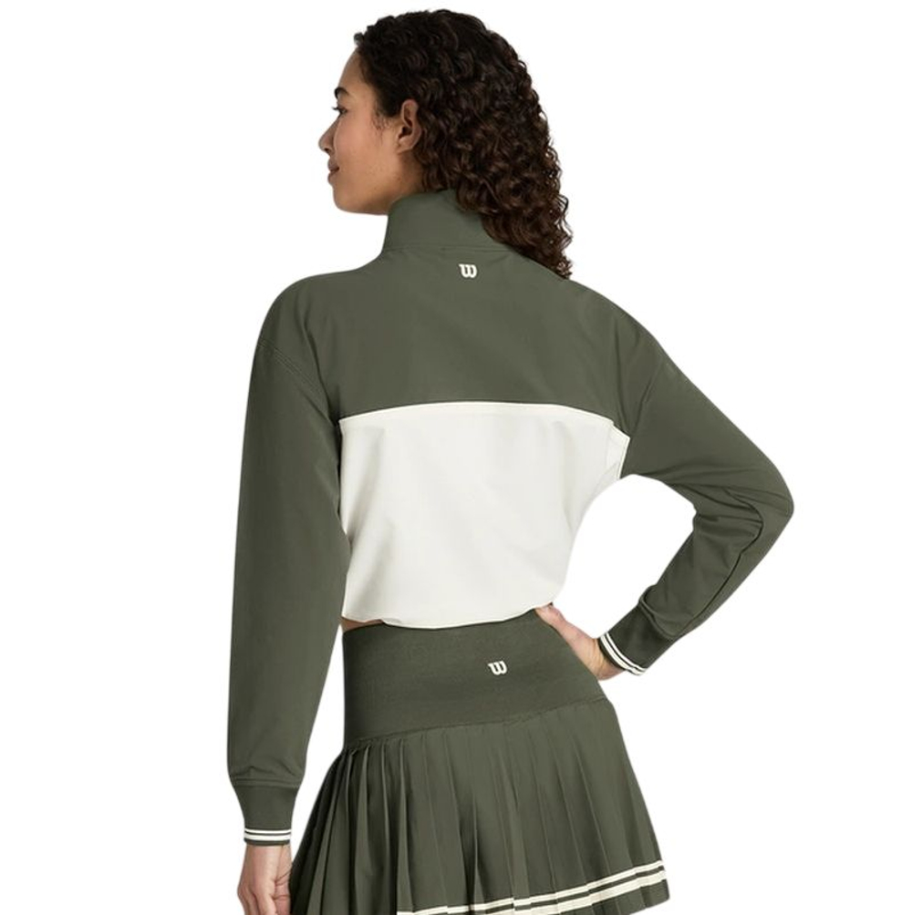 Женская теннисная куртка Wilson Davenport Woven Popover - grape leaf