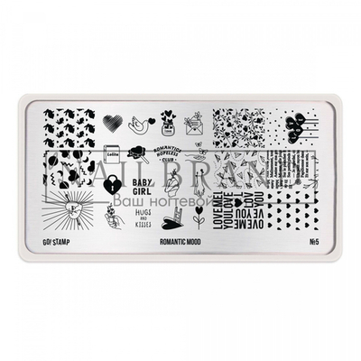 Пластина для стемпинга Go Stamp 05 Romantic mood