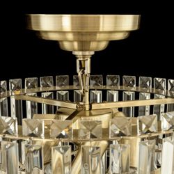 Citilux Фонда CL303163 Люстра хрустальная подвесная Бронза