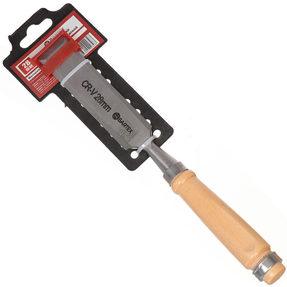 Долото-стамеска 28 мм, рук дерев, Bartex, 1248328, шт