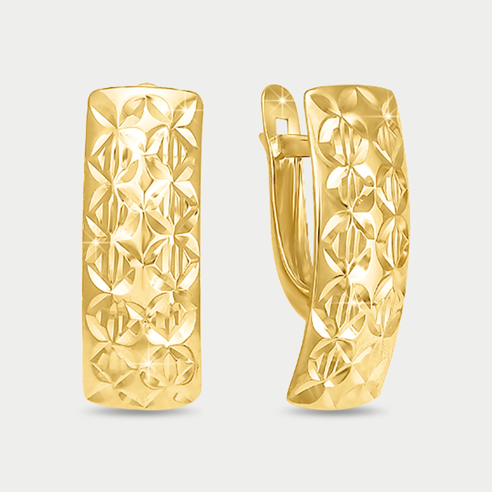 Серьги женские из розового золота 585 пробы без вставок (арт. 220354)
