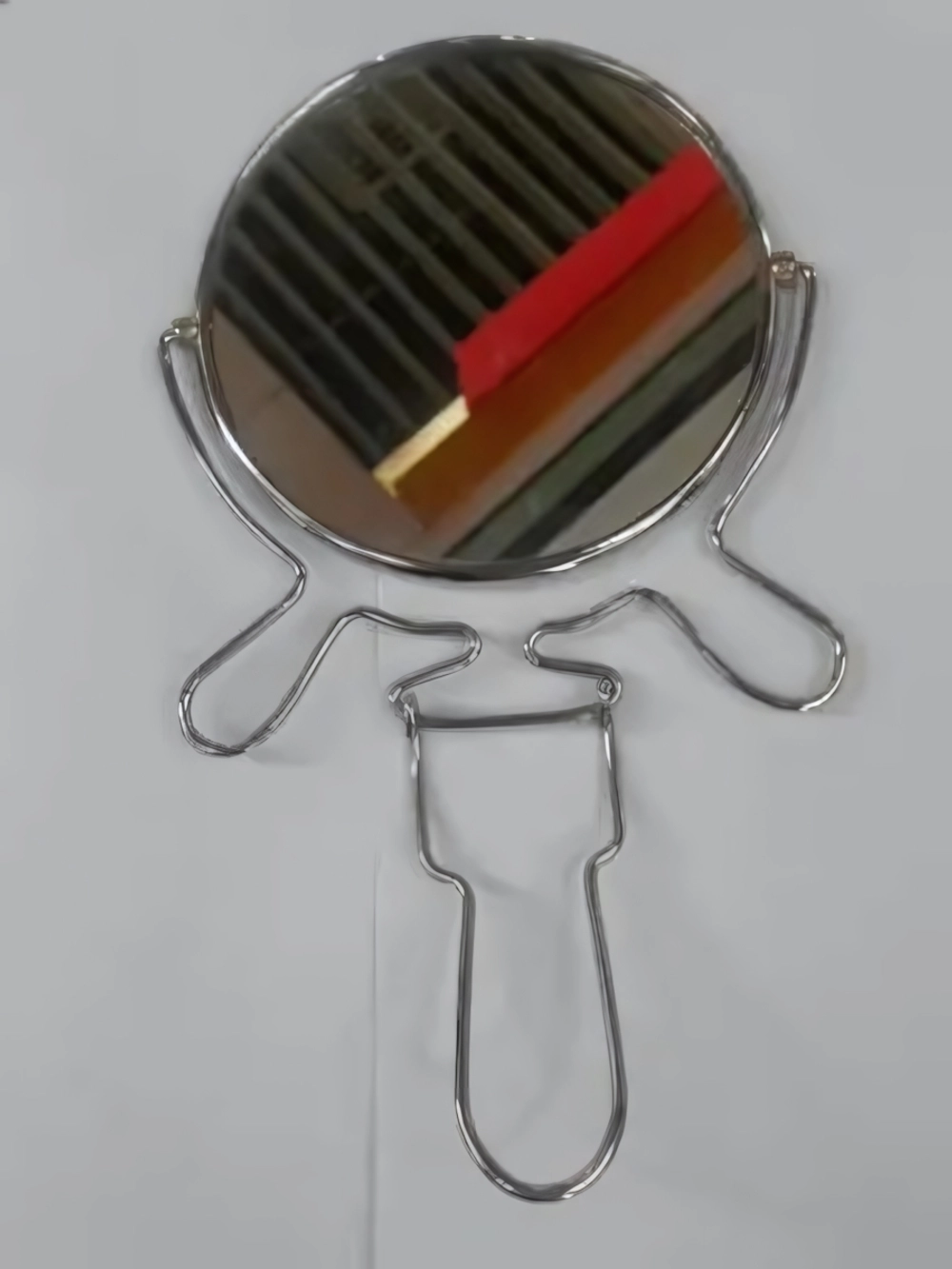 Зеркало настольное в металлической оправе «Модерн» круг, одностороннее d14см