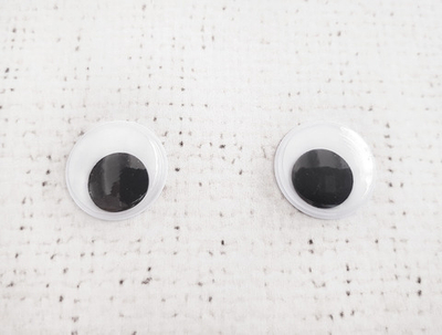 Глаза бегающие клеевые, d 20 мм