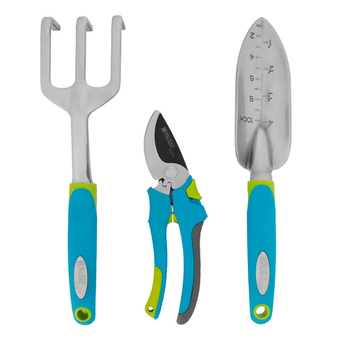 Набор садового инструмента с секатором, алюминиевый цельнолитой, 3 предмета, Luxe, Palisad