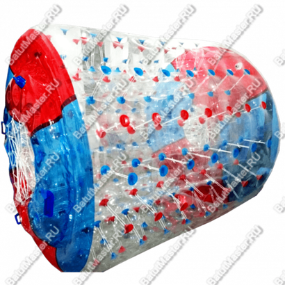 Водный цилиндр аттракцион «Красно-синий», ПВХ, одноместный, 2×1,8×1,8 м