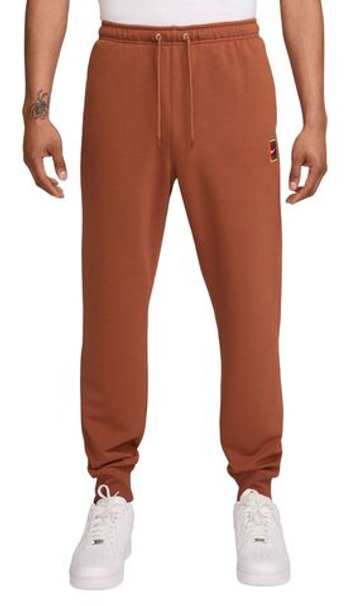 Мужские теннисные штаны Nike Court Heritage Dri-FIT Fleece Tennis - dark russet