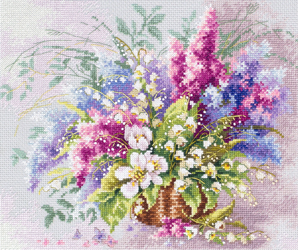 Набор для вышивания "Чудесная Игла"101-305 "Ландыши и сирень" 28 х 23 см