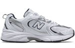 New Balance NB 530 Classic Retro Synthetic Leather Mesh Fabric Low-Top Casual Running Shoes Unisex Silver White