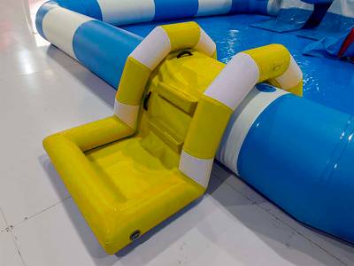 Надувная лестница для бассейна из ПВХ с бассейном, жёлтый, 1.82*1.1*0.87 м