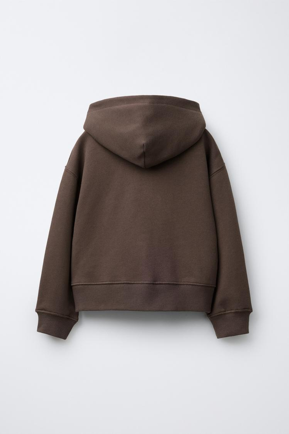 ZARA ТОЛСТОВКА НА МОЛНИИ С ТЕКСТОМ, КОРИЧНЕВЫЙ