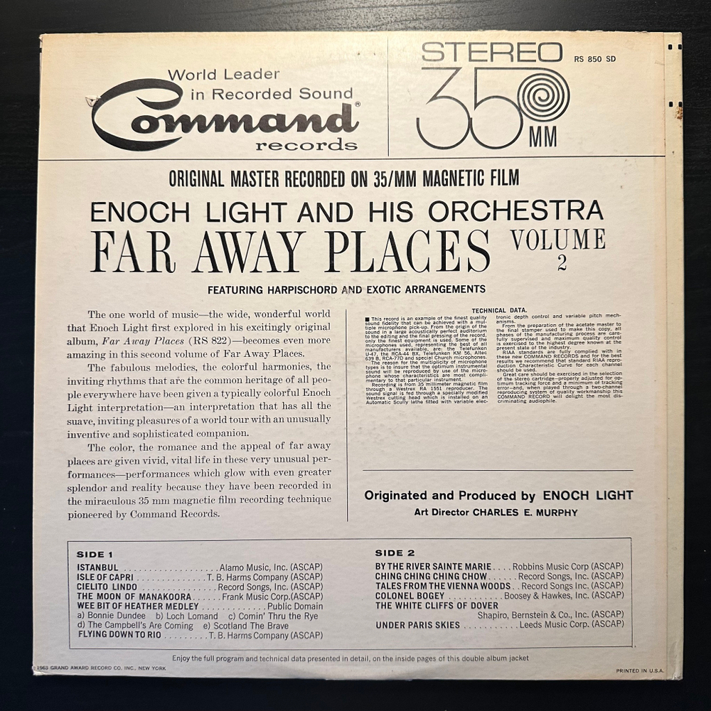 Enoch Light And His Orchestra - Far Away Places Volume 2 (США 1963г.)