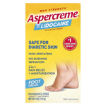 Aspercreme, Обезболивающий крем для ног с 4% лидокаином, максимальная сила действия, без отдушек, 113 г (4 унции)