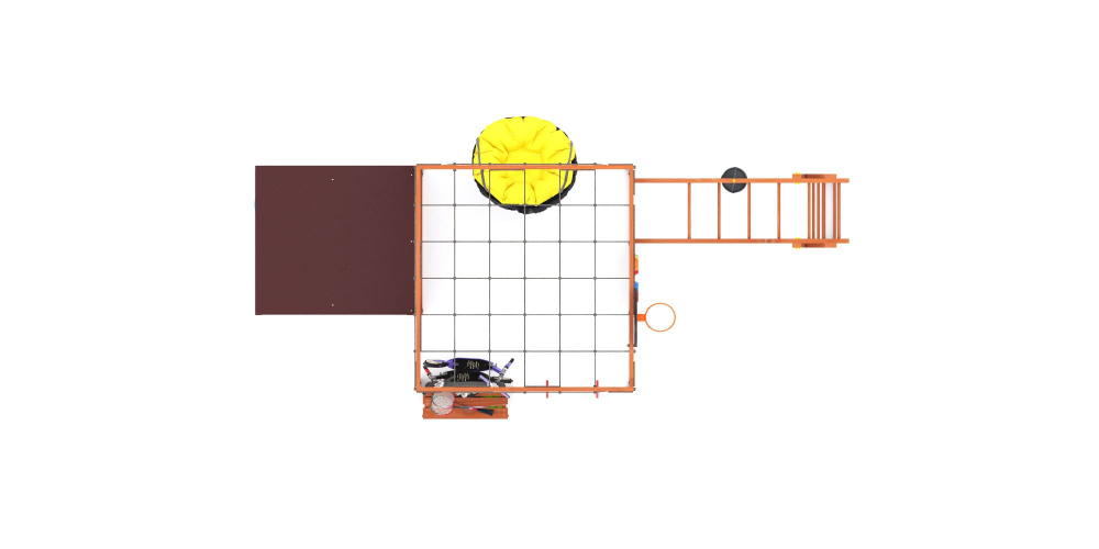 Детская площадка Савушка КУБ-4 (Махагон) с подушками