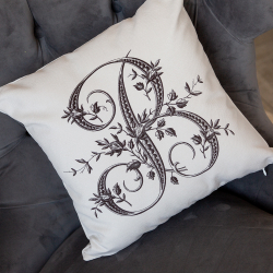 Арт-подушка Объект мечты Монограмма буквы В