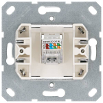 Интернет-розетка RJ45 с накладкой, цвет Антрацит