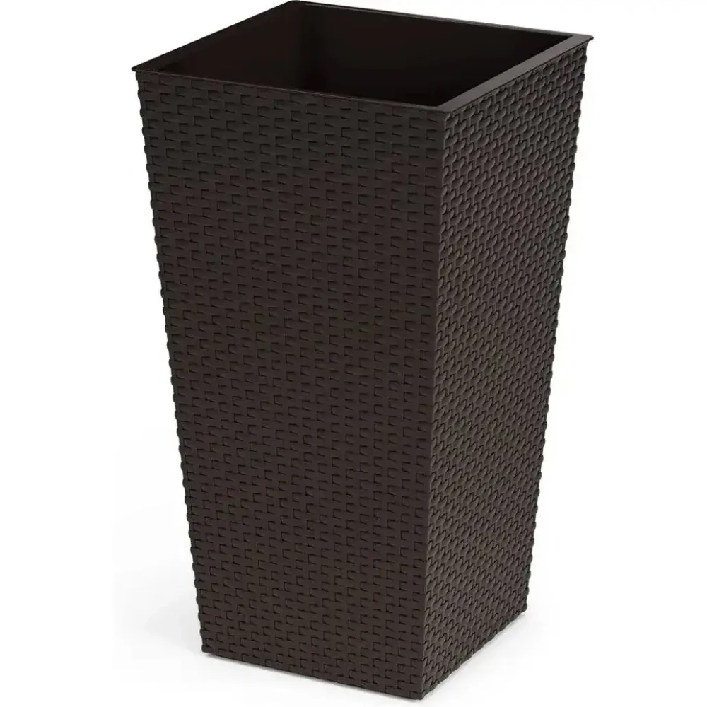 Кашпо напольное Ротанг 340х615мм (со вставкой)(мокко)