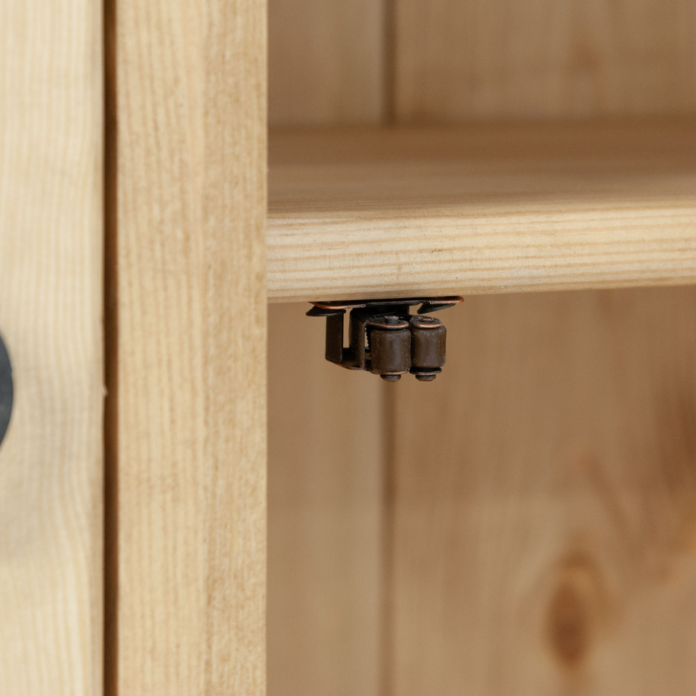 Шкаф витрина, 127х36х100, Прованс, стеклянная для посуды, (верхняя часть буфета), белый, массив сосны, Dipriz