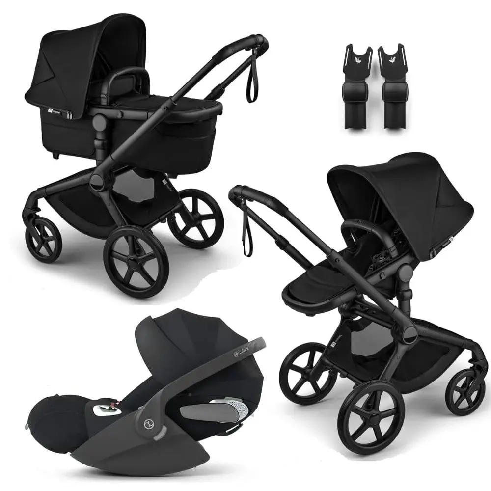 Коляска 3 в 1 Bugaboo Fox 5 Renew Heritage Black + Автокресло Cybex Cloud T Sepia Black